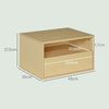HOMCOM 2 TLG. Wandnachttische Nachttisch Hängeschrank mit Schublade Schlafzimmer Nachtkommode Beistelltisch Spanplatte Natur 45 x 35 x 27,5 cm Bild 3
