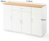 FurnitureR Weiß TV-Bank, Modernes Design, MDF Material, Geräumiger Stauraum, Platzsparend, Ideal für Wohnzimmer Bild 2
