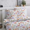 Dormisette Mako Satin Bettwäsche 155x220 Barock Blumen hummer flieder 9174-80 Bild 2