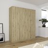 Rauch Möbel Alabama, Kleiderschrank für Schlafzimmer, Kinderzimmer, Wohnzimmer, Garderobe, Flur, 4-türig, mit Zubehör Classic, Farbe Eiche Artisan, Holz, Breite 181 cm Bild 2