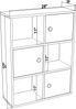 WELL HOME MOBILIARIO & DECORACIÓN Bücherregal, 100 % Spanplatte, mit Melaminbeschichtung, Weiß, H. 93 Bild 3