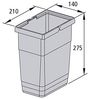 SO-TECH® Mülltrennsystem Ninka Abfalltrennsystem eins2vier Eimer Set 2x 6L, 1x 13,5L, für Korpusbreite 450 mm, Seitenstärke 16 mm, Höhe 275 mm Bild 5