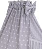 Amilian® Vollstoffhimmel Himmel mit Schleife Betthimmel Sternchen Grau (Vollstoffhimmel) Bild 2