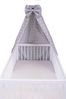 Amilian® Vollstoffhimmel Himmel mit Schleife Betthimmel Sternchen Grau (Vollstoffhimmel) Bild 3