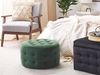 Beliani 'TAMPA' Pouf, Samtstoff Dunkelgrün, 55 x 55 x 30 cm Bild 2