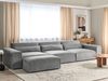 3-Sitzer Sofa grau mit Ottomane HELLNAR Bild 2