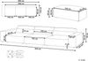 3-Sitzer Sofa grau mit Ottomane HELLNAR Bild 3
