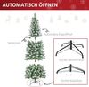 HOMCOM Künstlicher Weihnachtsbaum 180 cm, mit Kunstschnee, 630 Astspitzen, faltbar Standfuß, Tanne, für Weihnachtsfest, Indoor, grün+weiß Bild 5