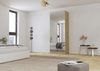 Rauch Möbel Alabama, Kleiderschrank, Garderobe, 2-türig, Spiegel, Zubehör Premium, 1 Kleiderstange, 3 Einlegeböden, Schubladeneinsatz, Farbe Weiß/Eiche Artisan, Holz, Griff Grau metallic, 91 x 229 x 54 cm Bild 2