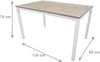 Dmora - Ausziehbarer Tisch aus lackiertem Metall und Laminatplatte, braune Farbe, 130 x 76 x 85 cm. Bild 2