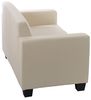 Modular 2er Sofa Couch Lyon Loungesofa Kunstleder 136cm ~ creme Bild 4