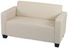 Modular 2er Sofa Couch Lyon Loungesofa Kunstleder 136cm ~ creme Bild 3