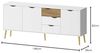 Sideboard NAPOLI Kommode Anrichte Schrank Highboard weiß/Eiche Dekor Landhaus Bild 3