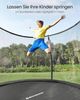 Songmics 'STRDE122B01' Trampolin Ø 366 cm, rundes Gartentrampolin mit Sicherheitsnetz, mit Leiter und gepolsterten Stangen, Sicherheitsabdeckung, sicher, schwarz Bild 3
