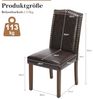 DUMOS Esszimmerstühle 2er Set, Elegant und Schön Modern Stühle Esszimmer, Pu-Leder Gepolstert küchenstühle, Esszimmerstuhl Geeignet für Küche, Wohnzimmer, Schlafzimmer (Braun) Bild 3