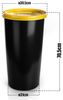 BigDean wetterfeste Universaltonne 60L mit luftdicht verschließbarem Deckel in Gelb – auch als Mülleimer – Futtertonne oder Mülltonne geeignet – Innen + Außen geeignet – Made in Germany Bild 3