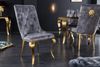 riess-ambiente Polsterstuhl MODERN BAROCK grau / gold (Einzelartikel, 1 St), Esszimmer · Samt · Metall · Chesterfield-Steppung Bild 2