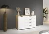 rauch Aditio Box, Kommode, 1-türig, 4 Schubladen, mit Softclose-Funktion, Farbe Weiß/Eiche Artisan, BxHxT 120x81x42cm Bild 2