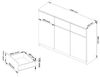 AKORD Kommode K 140 cm 3 | Schubladen und 3 Türen || für das Wohnzimmer Schlafzimmer Schrank Büro Arbeitszimmer | Modernes Funktionales Design Schichtstoffplatte 16 mm Farbe Eiche Sonoma Bild 3