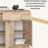 AKORD Kommode K 140 cm 3 | Schubladen und 3 Türen || für das Wohnzimmer Schlafzimmer Schrank Büro Arbeitszimmer | Modernes Funktionales Design Schichtstoffplatte 16 mm Farbe Eiche Sonoma Bild 4