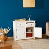 CARO-Möbel Kommode PAULO, Kommode weiß aus Kiefer mit 2 Schubladen und 2 Türen Sideboard Massivh Bild 5