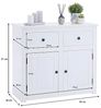 CARO-Möbel Kommode PAULO, Kommode weiß aus Kiefer mit 2 Schubladen und 2 Türen Sideboard Massivh Bild 3