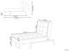 Chaiselongue Samtstoff rosa verstellbar LOIRET Bild 3