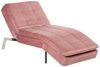 Chaiselongue Samtstoff rosa verstellbar LOIRET Bild 1