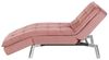 Chaiselongue Samtstoff rosa verstellbar LOIRET Bild 4