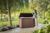 Keter Gartenbox "Darwin" 662 Liter naturgetreue Holzoptik Deckel bis 300 kg belastbar, abschließbar Bild 3