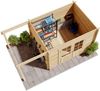 Alpholz Pultdach Gartenhaus Maria mit Schleppdach Gartenhaus aus Holz in Pinie Holzhaus mit 28 mm Wandstärke inklusive Schleppdach Blockbohlenhaus mit Montagematerial Bild 3