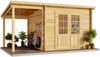 Alpholz Pultdach Gartenhaus Maria mit Schleppdach Gartenhaus aus Holz in Pinie Holzhaus mit 28 mm Wandstärke inklusive Schleppdach Blockbohlenhaus mit Montagematerial Bild 2