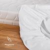 Blumtal® Spannbettlaken 105x190 cm - Bettlaken 105x190 Spannbettlaken aus Microfaser - Spannbetttuch 105x190 cm - Spannleintuch 105x190 - Leintuch 105x190 cm - Bettbezug 105x190 - fitted sheets - Weiß Bild 5