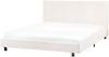 Bett mit Lattenrost Bouclé ALBI 140 x 200 cm Cremeweiß Bild 4