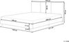Bett mit Lattenrost Bouclé ALBI 140 x 200 cm Cremeweiß Bild 3