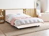 Bett mit Lattenrost Bouclé ALBI 140 x 200 cm Cremeweiß Bild 2
