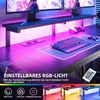 YITAHOME Gaming Tisch mit Steckdosen & LED-Lichter, Computer Schreibtisch mit Schubladen & Stauraum, Reversibler Eckschreibtisch mit Regalen, Computertisch für Home Office, 158x100 cm, Schwarz Bild 5