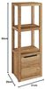 Wandregal Holz Wildeiche massivum Sydney 1-türig 31x90x25cm Hängeregal Badregal Küche Flur Bücherregal klein Regal mit Tür Bild 3