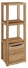 Wandregal Holz Wildeiche massivum Sydney 1-türig 31x90x25cm Hängeregal Badregal Küche Flur Bücherregal klein Regal mit Tür Bild 1