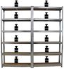 2x Schwerlastregal Steckregal 200x100x30 Archivregal Schwerlastregal Lagerregal Kellerregal Metallregal Regal Garagenregal Bild 3