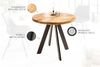 riess-ambiente Esstisch IRON CRAFT 80cm natur, Massivholz · rund · Küchentisch · Mangoholz Bild 5