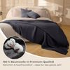 LAYNENBURG Premium Musselin Tagesdecke 180x220 cm - 100% Baumwolle - extraweiche Baumwolldecke als Kuscheldecke, Bett-Überwurf, Sofa-Überwurf, Couch-Überwurf - warme Sofa-Decke (Anthrazit) Bild 4