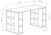 Dmora Schreibtisch Betelgeuse 140 x 60 x 75 cm Weiß, 6 Regale Bild 2