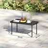 Outsunny Beistelltisch Rechteckig Kaffeetisch Outdoor (Gartentisch, 1-St, Outdoor-Couchtisch), Wetterfest und pflegeleicht Bild 3