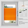 Sanfree Plissee Klemmfix Plisseerollo ohne Bohren Orange B75 x H130cm inkl. Klemmträger Blickdicht und lichtdurchlässig Jalousie Faltrollo Sichtschutz und Sonnenschutz Rollo für Fenster & Tür Bild 5