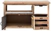 Rustikales Badmöbel Set Pune II - Waschtisch & Spiegel, Mango Holz, 124 cm Breite, Natürlich Lackiert Bild 5