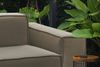 Talamo Italia - 2-Sitzer festes Sofa Paola, modulares lineares Sofa, modernes Wohnzimmersofa aus Stoff, 100 % Made in Italy, cm 220x95h70, Taupe Bild 4