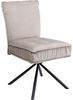 Kare Design Stuhl Chelsea, Grau, Drehstuhl, 360 ° drehbar, Polsterstuhl, Samtoptik, 49 cm Sitzhöhe, Esszimmerstühle Bild 4