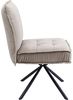 Kare Design Stuhl Chelsea, Grau, Drehstuhl, 360 ° drehbar, Polsterstuhl, Samtoptik, 49 cm Sitzhöhe, Esszimmerstühle Bild 5