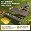 Ondis24 Biertischgarnitur Lisa Campingtisch 2X Bierbank 1x Biertisch Sitzbank klappbar Bierzeltgarnitur 3tlg. einfach transportabel (Braun, XL) Bild 2